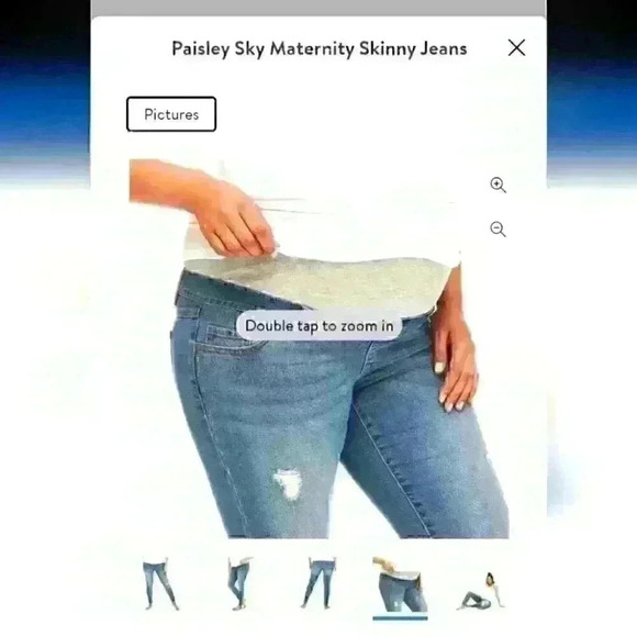 Paisley Sky Skinny Maternity Jeans -  size Small - Picture 1 of 5